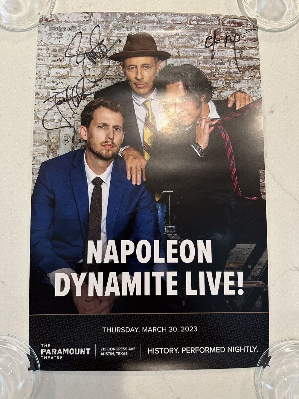 NAPOLEON DYNAMITE LIVE! - AUTOGRAPHED POSTER SIGNED Jon Heder, Efren Ramirez